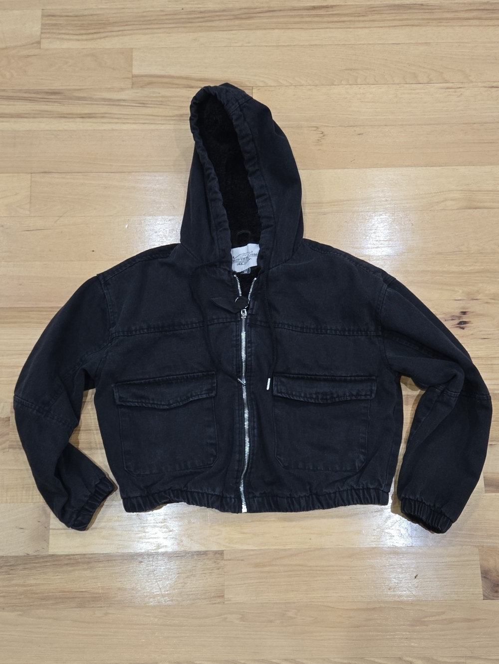 Ashley Vintage Charm Black Hooded Zip Jacket